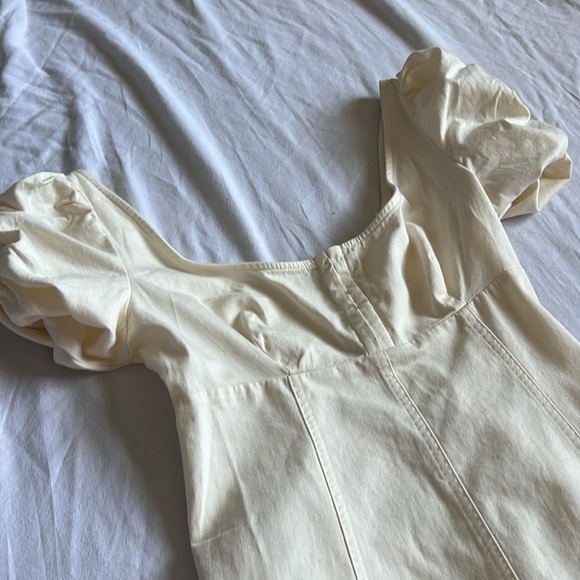 Free People Ivory 100% Cotton Bodycon Dress Size Small NWT - Picture 3 of 9